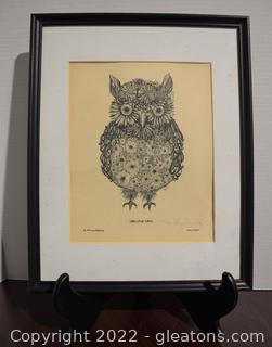 “Organic Owl” Art Print Signed and Numbered 